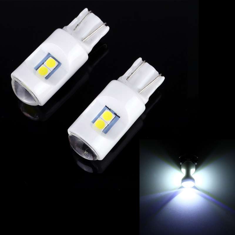 2 PCS T10 / W5W / 194 DC 12V 1.2W 6LEDs SMD-3030 Car Reading Lamp Clearance Light, with Projector Le