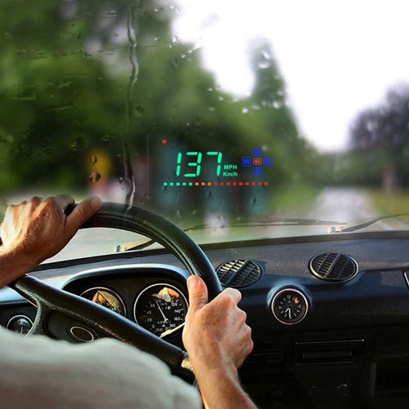 A2 HUD 3.5 inch HD GPS Car Head Up Display, Speed & Over Speed Alarm, Compass, Freely Switch Between
