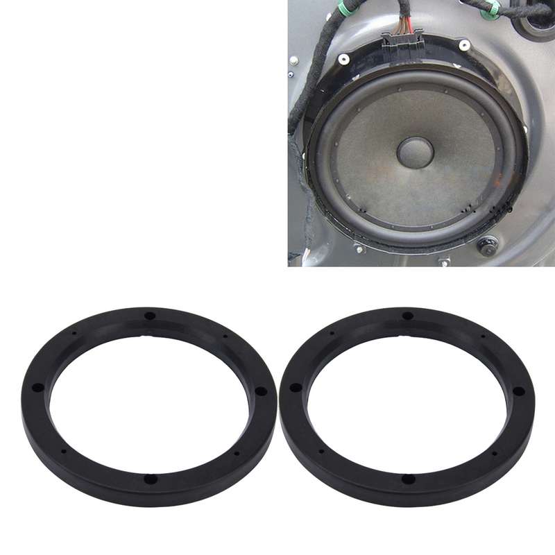 2 PCS 6.5 inch Car Auto ABS Loudspeaker Base Protection Hollow Cover Holder Mat, Inner Diameter: 14.