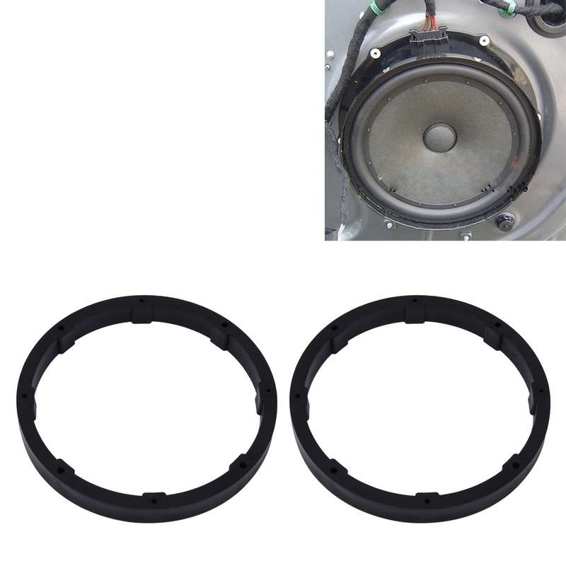 2 PCS 6.5 inch Car Auto ABS Loudspeaker Base Protection Solid Cover Holder Mat, Inner Diameter: 14.