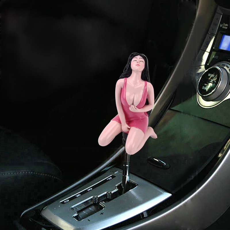 Universal Sexy Beauty Shape ABS Manual or Automatic Gear Shift Knob with Three Rubber Covers Fit for