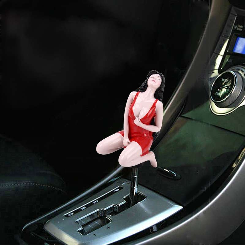 Universal Sexy Beauty Shape ABS Manual or Automatic Gear Shift Knob with Three Rubber Covers Fit for
