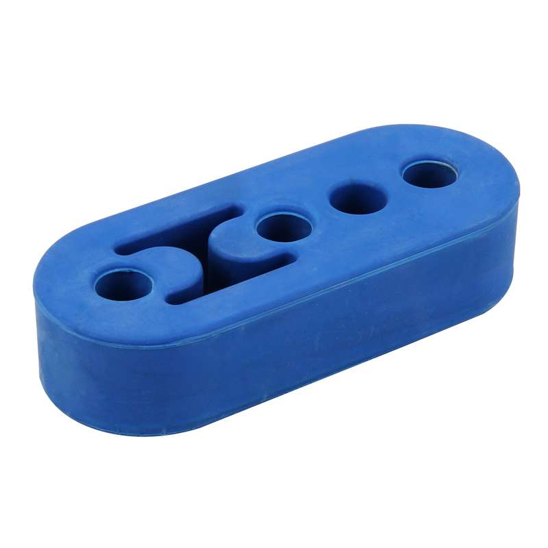 Universal Car 4 Holes Adjustable Rubber Mounting Bracket Exhaust Tube Hanging Rubber Tube(Black)
