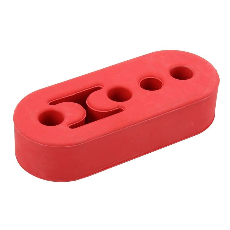 Universal Car 4 Holes Adjustable Rubber Mounting Bracket Exhaust Tube Hanging Rubber Tube(Black)
