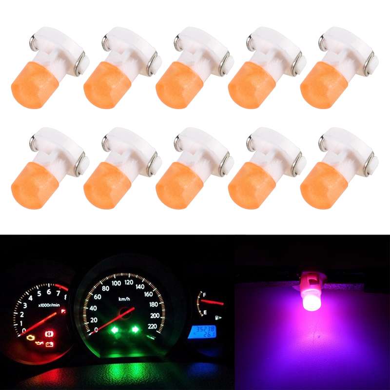 10 PCS 2W T3 Wedge Instrument Panel LED Light Dashboard Gauge Cluster Indicator Lamp Bulb(Ice Blue L