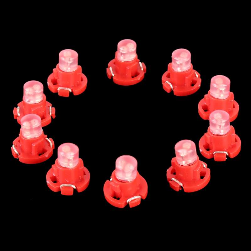 10 PCS 2W T4.2 Wedge Instrument Panel LED Light Dashboard Indicator Lamp Bulb(Ice Blue Light)