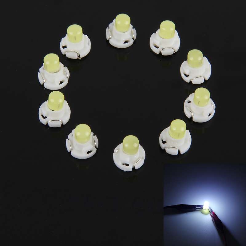 10 PCS 2W T4.2 Wedge Instrument Panel LED Light Dashboard Indicator Lamp Bulb(Ice Blue Light)