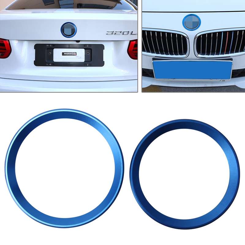 2 PCS/Set Zinc Alloy Steering Wheel Decoration Ring Sticker Logo Car Styling Modification Car Front