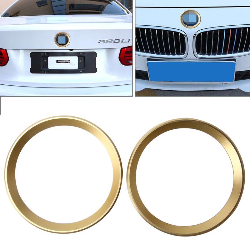 2 PCS Car Logo Decorative Circle Steering Wheel Decoration Ring Sticker Logo Car Styling Modificatio