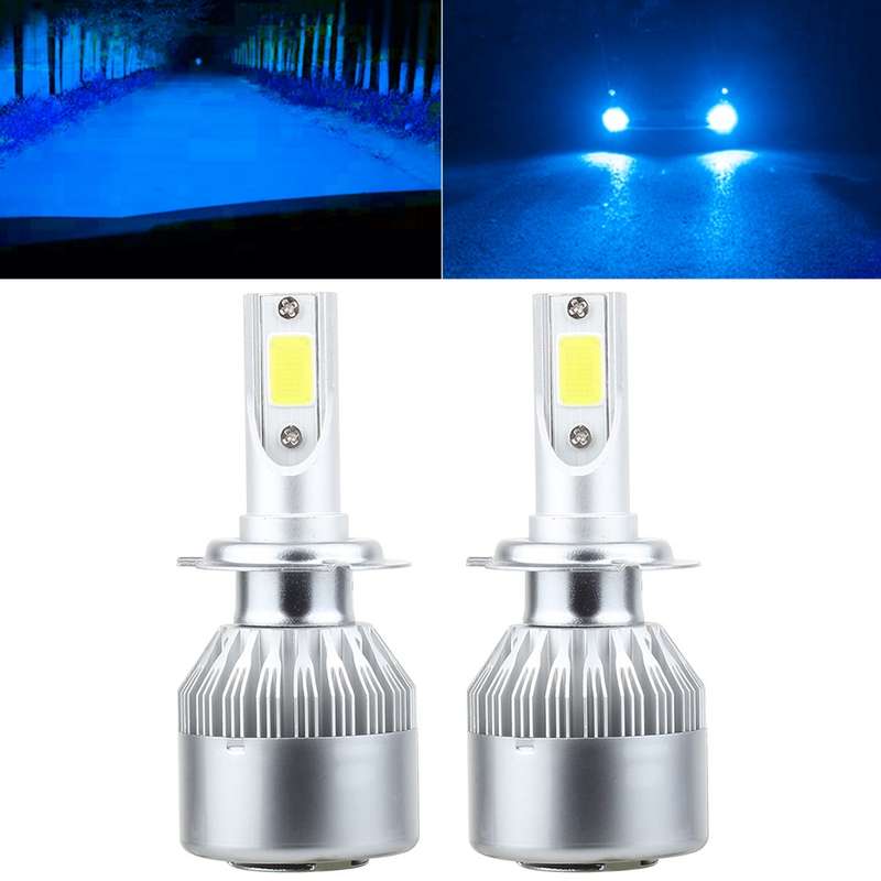 2 PCS H7 18W 1800 LM 8000K IP68 Casnbus Constant Current Car LED Headlight with 2 COB Lamps, DC 9-36