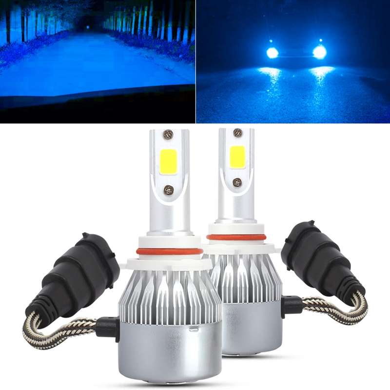 2 PCS 9006 18W 1800 LM 8000K IP68 Casnbus Constant Current Car LED Headlight with 2 COB Lamps, DC 9-