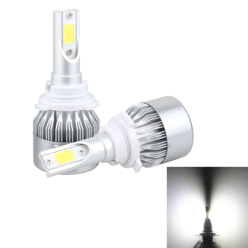 2 PCS 9006 18W 1800 LM 6000K IP68 Casnbus Constant Current Car LED Headlight with 2 COB Lamps, DC 9-