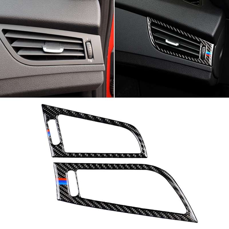 Car Carbon Fiber Side Air Outlet Panel Three Color Decorative Sticker for BMW Z4 2009-2015, Suitable