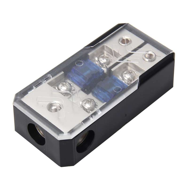 Car Stereo Car Audio Fuse Holder Insurance 60A Car Audio Fuse Holder 1 in 2 Ways Car Auto Fuse Holde