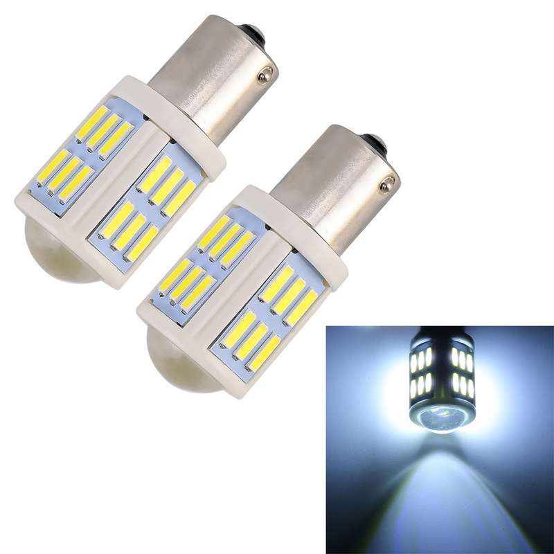 2 PCS 1156 / BA15S 4.5W DC 12V 6000K 290LM Car Auto Ceramics Turn Lights / Reversing Light 27LEDs SM