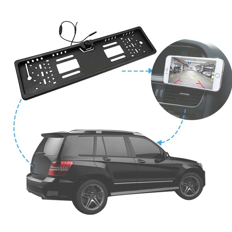 PZ421-WF Europe Car License Plate Frame 170 Degree WIFI Rear View Camera