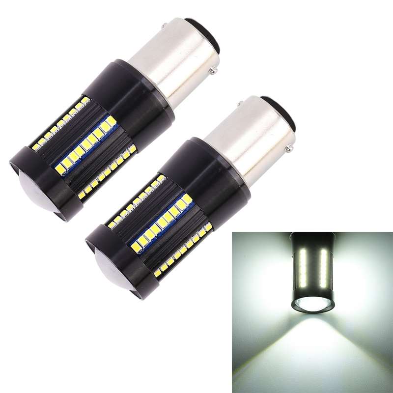 2 PCS 1157 / BAY15D DC9-16V / 8.2W(H) 2.7W(L) / 6000K / 655LM Car Auto Brake Lights 66LEDs SMD-2016