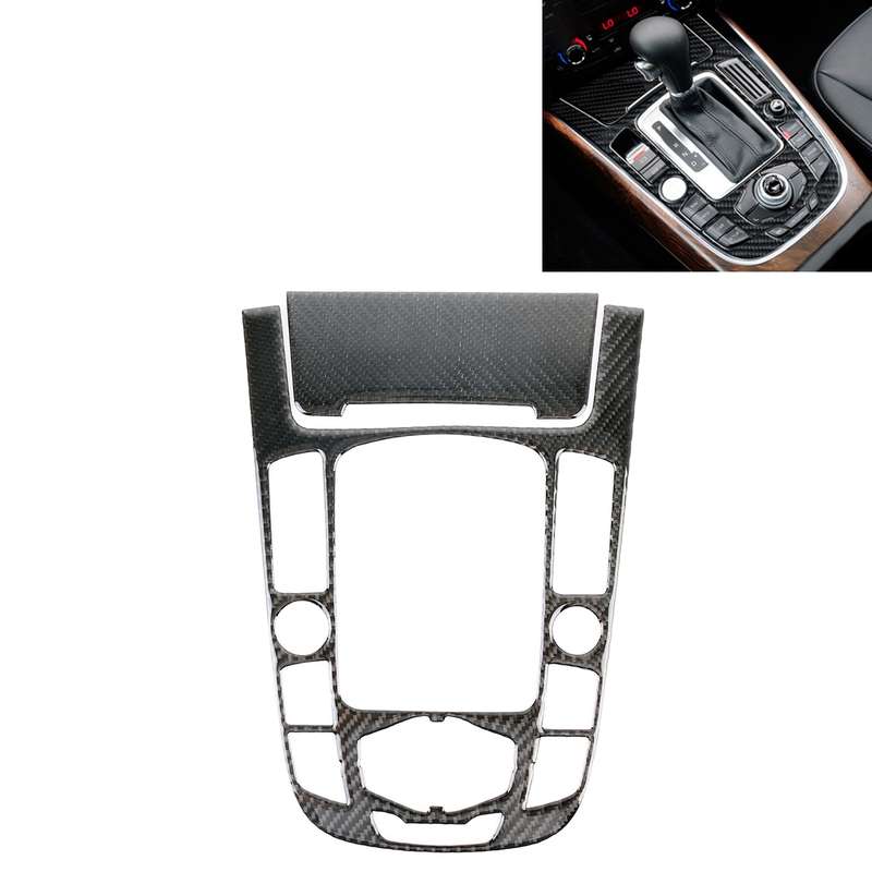 2 PCS Car Carbon Fiber Gear Panel Decorative Sticker for Audi A4L / A5 / Q5 2009-2016