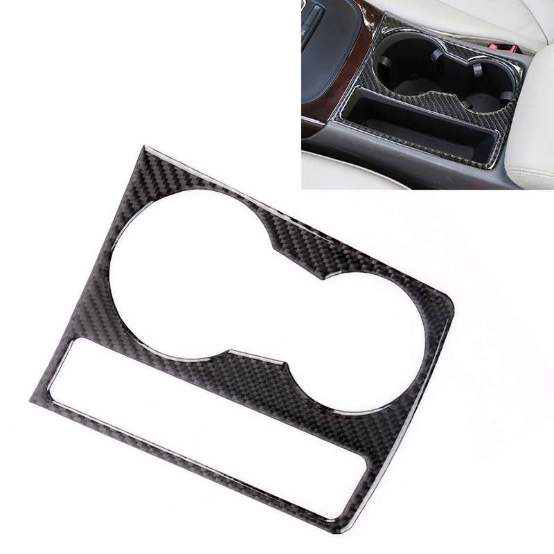 Car Carbon Fiber Water Cup Holder Decorative Sticker for Audi A4L / A5 / Q5 2009-2016