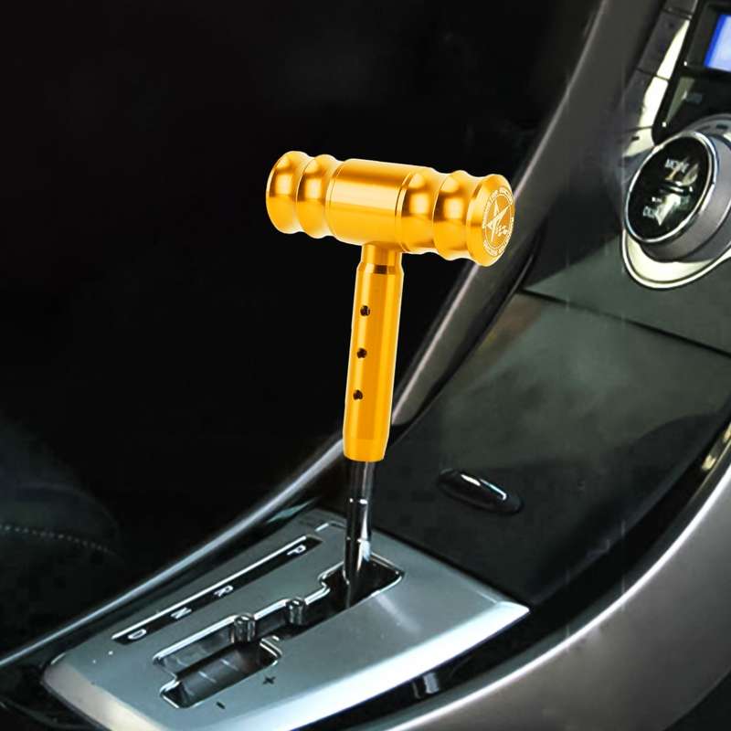 Universal Car Thread T-shaped Gear Head Gear Shift Knob(Black)