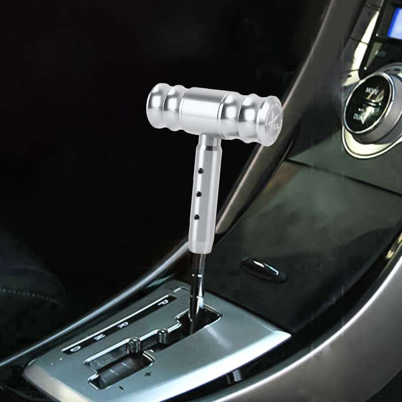 Universal Car Thread T-shaped Gear Head Gear Shift Knob(Black)