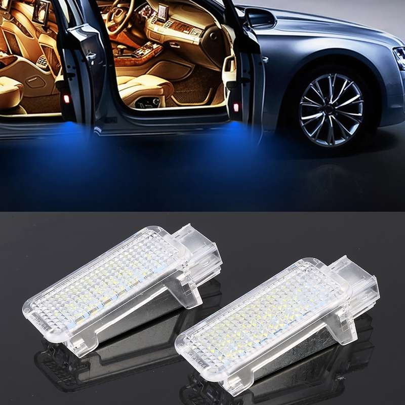 2 PCS LED Car DC 12V 1.5W Door Lights Lamps for Audi / Volkswagen(White Light)
