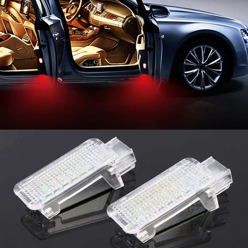 2 PCS LED Car DC 12V 1.5W Door Lights Lamps for Audi / Volkswagen(White Light)