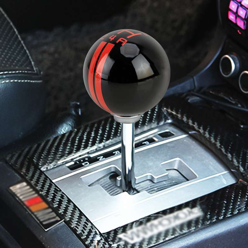 Universal Vehicle Ball Shape Modified Resin Shifter Manual 5-Speed Gear Shift Knob (Black Red)