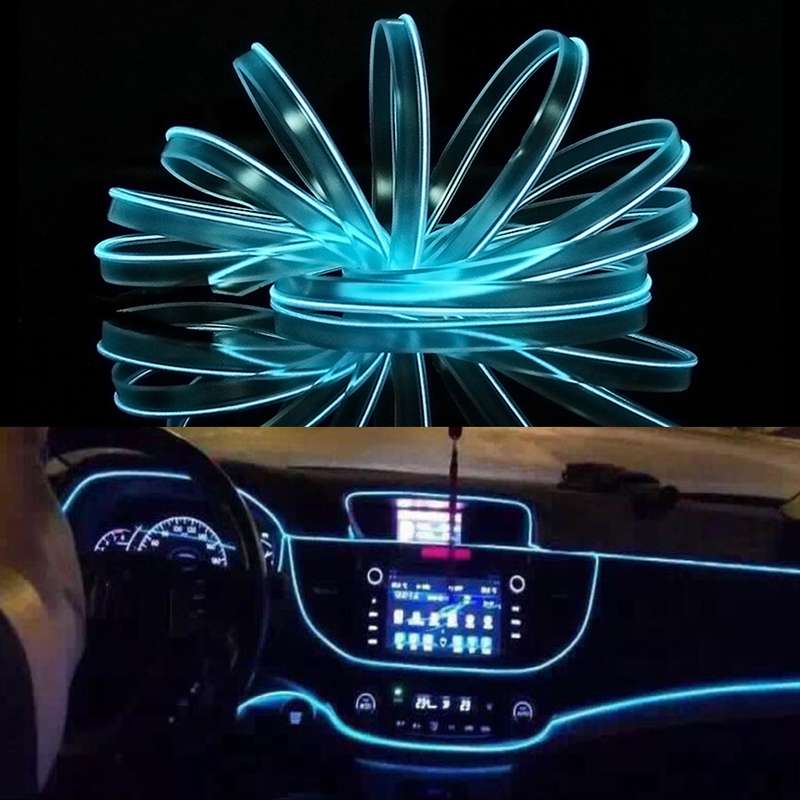 2M Cold Light Flexible LED Strip Light For Car Decoration(Red Light)