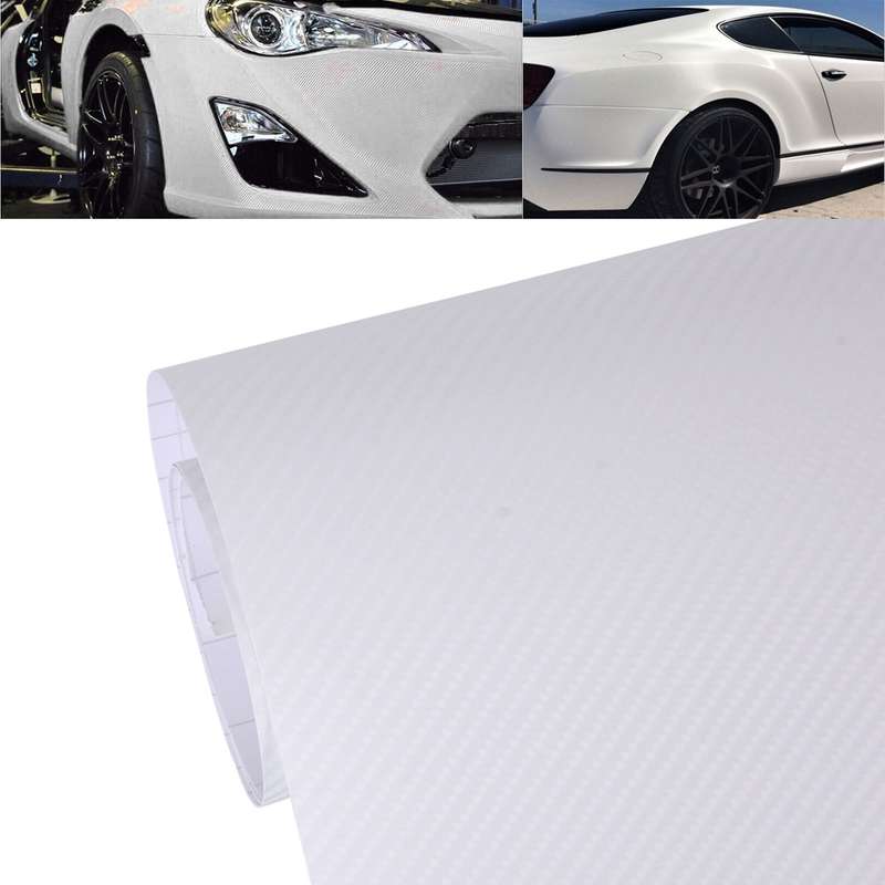 1.52m × 0.5m 4D Deep Blue Gloss Carbon Fiber Vinyl Wrap Car Sticker Decal Bubble Free Air Releas...