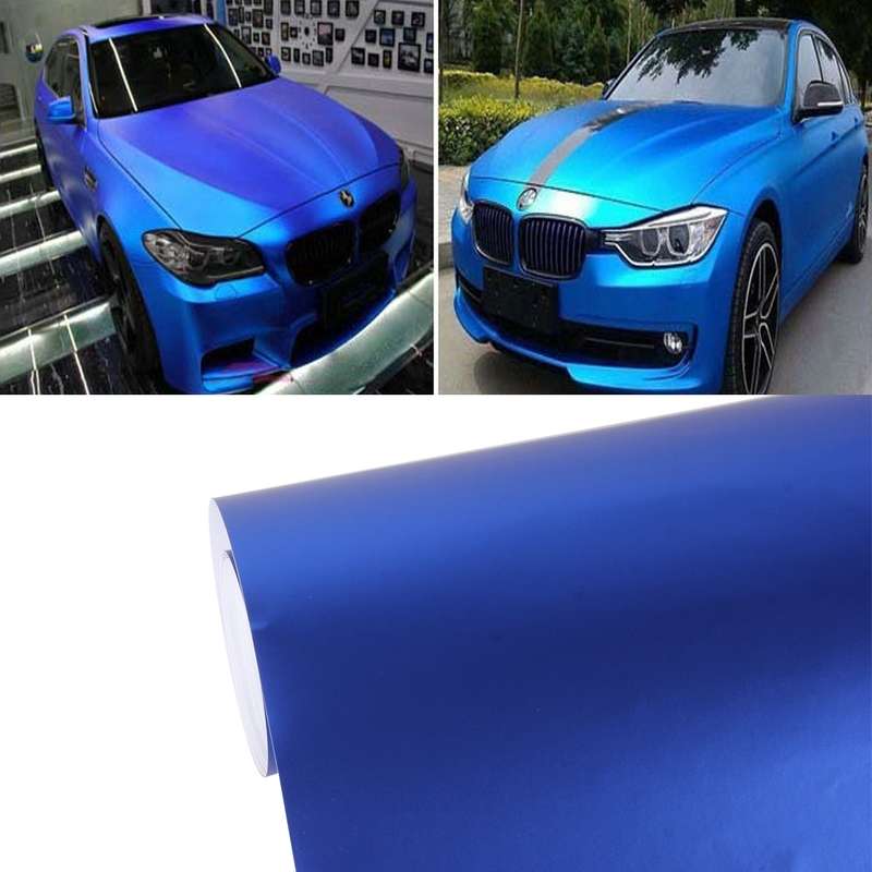 1.52m x 0.5m Ice Blue Metallic Matte Icy Ice Car Decal Wrap Auto Wrapping Vehicle Sticker Motorcycle