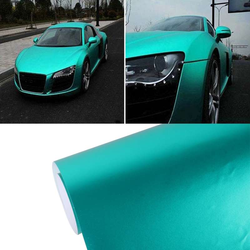 1.52m x 0.5m Ice Blue Metallic Matte Icy Ice Car Decal Wrap Auto Wrapping Vehicle Sticker Motorcycle