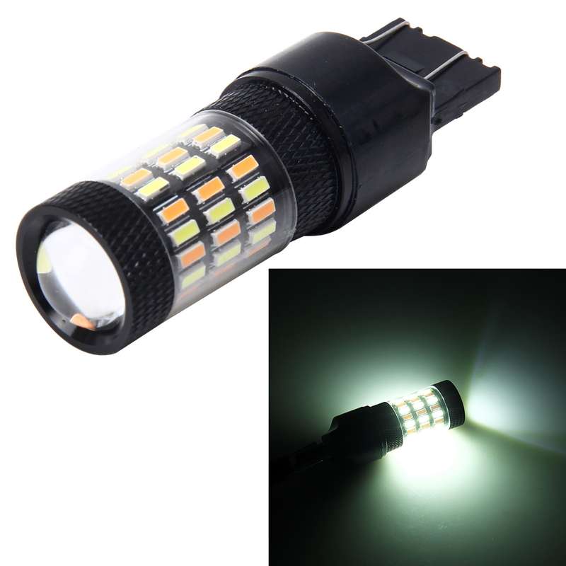 7443 5W 350LM 60LEDs DC 12V 6000K SMD-4014 Car Auto Brake Light Turn Signal Lights (White Light+Yell