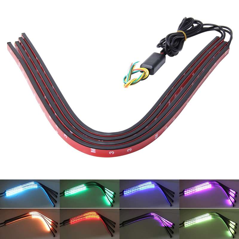 Flashing Lights 15W LED Car in The Network Lights One Drag Four Emblem Eyes Daytime Running Lights L