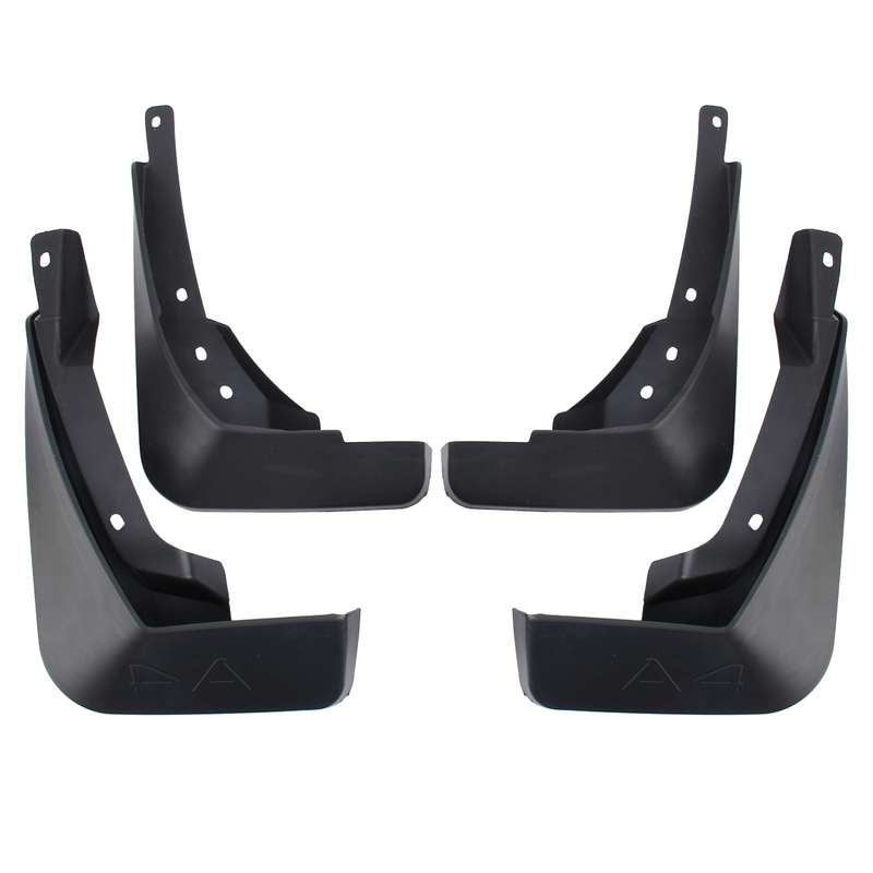 4 PCS Car Auto Semi-Rigid PVC Splash Flaps Mudguards Fender Guard for Audi A4L 2016 Version