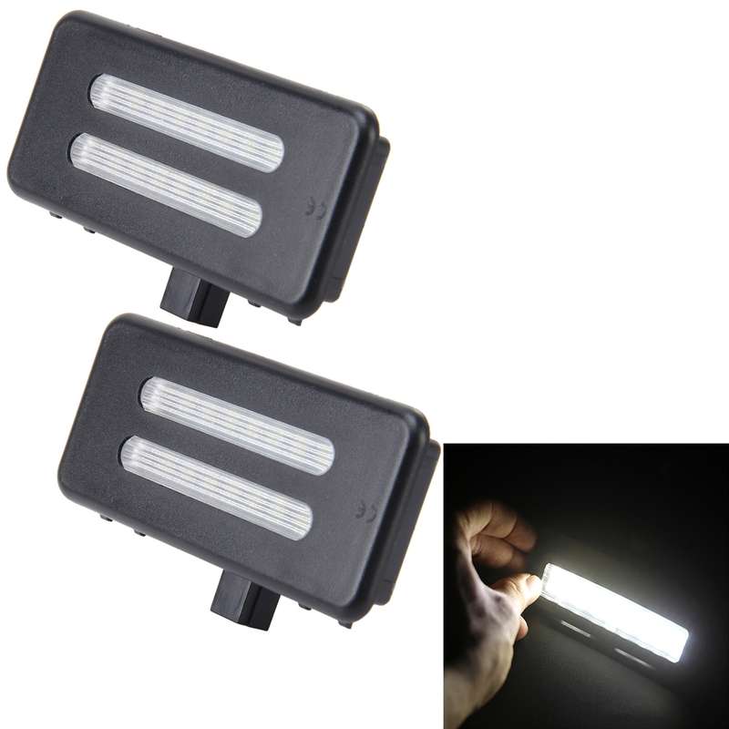 2 PCS White Light Car LED Vanity Mirror Lamp Lights with 18 SMD-3528 Lamps for BMW E60/ E60N/ E61/ E