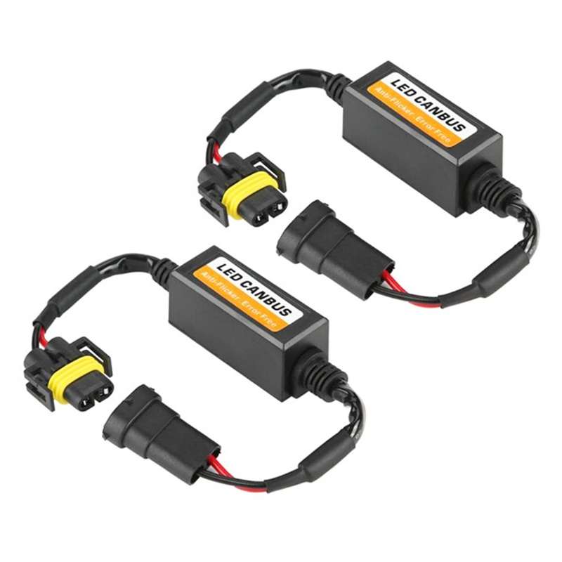 2 PCS H11/H8/H9/H16/5202 Car Auto LED Headlight Canbus Warning Error-free Decoder Adapter for DC 9-1