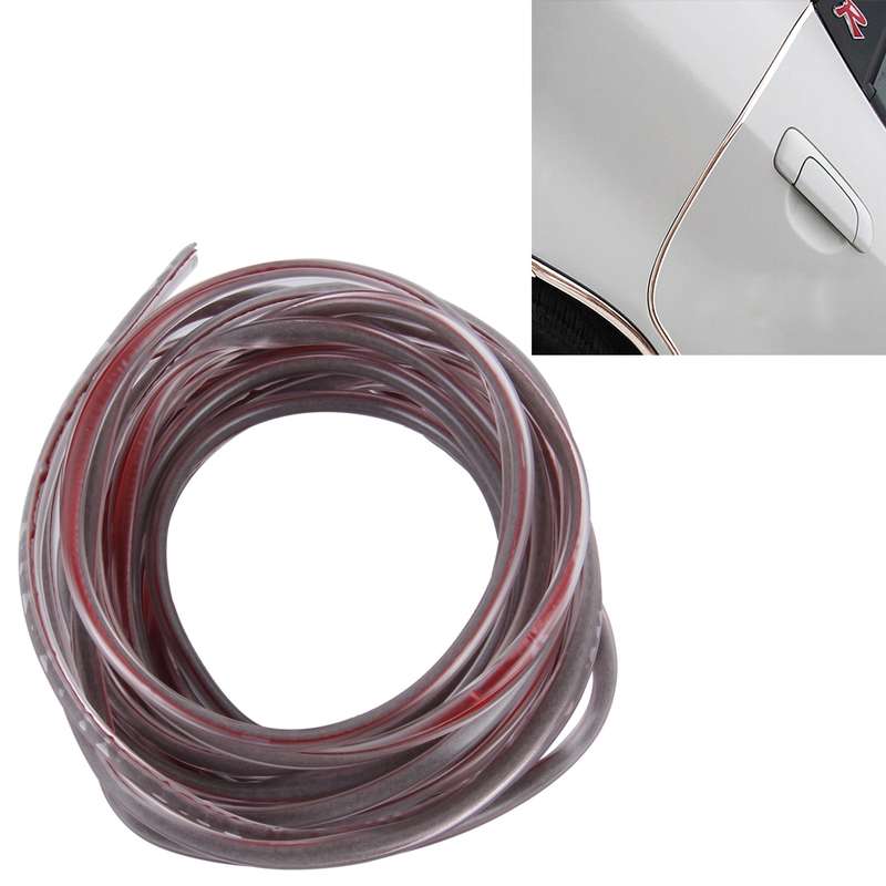 5m Car Decorative Strip PVC Chrome Decoration Strip Door Seal Window Seal(Blue)
