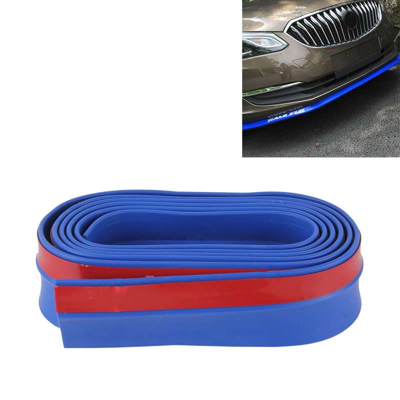 Universal 2.5m Car Front Bumper Lip Splitter Spoiler Skirt Adhesive Protector(Red)