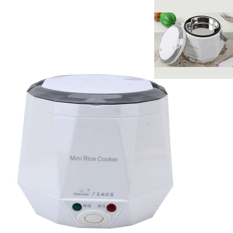 OUSHIBA Car Auto C3 Mini Multi-function Rice Cooker 12V 1.3L Volume for Rice Soup Noodles Vegetable