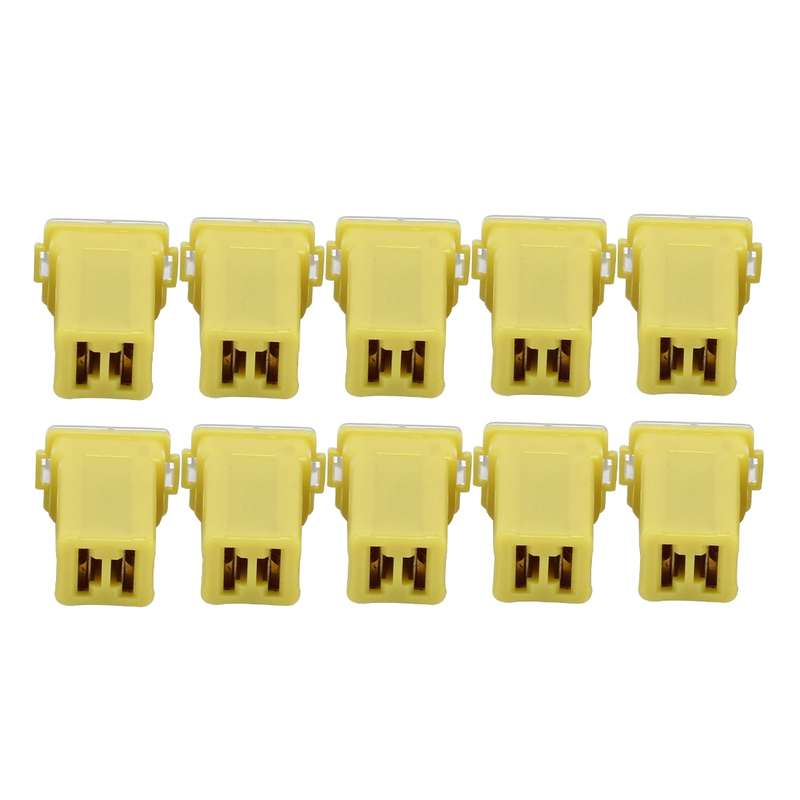10 PCS Vehicle Car Plastic Shell Straight Female Terminal Push in Blade Cartridge PAL Fuse 60Amp 32V