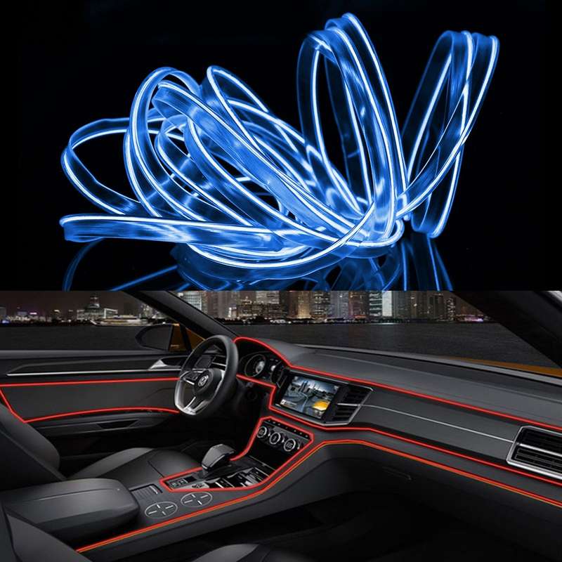 3m Cold Light Flexible LED Strip Light For Car Decoration(Ice Blue Light)