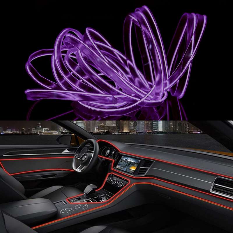 3m Cold Light Flexible LED Strip Light For Car Decoration(Ice Blue Light)