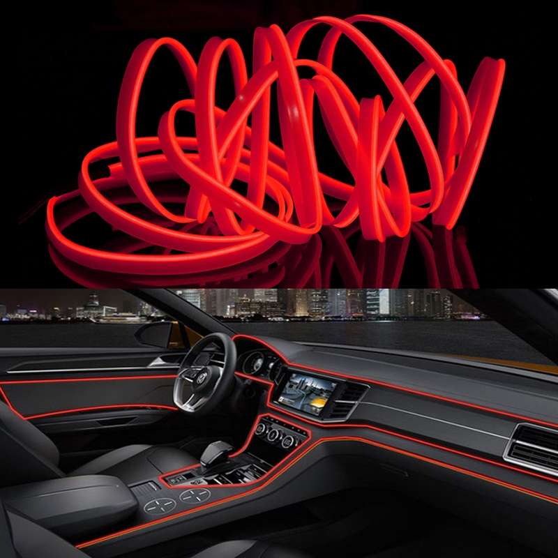 3m Cold Light Flexible LED Strip Light For Car Decoration(Ice Blue Light)