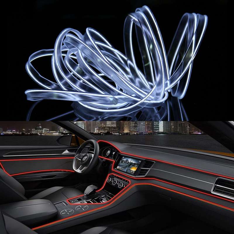 3m Cold Light Flexible LED Strip Light For Car Decoration(Ice Blue Light)