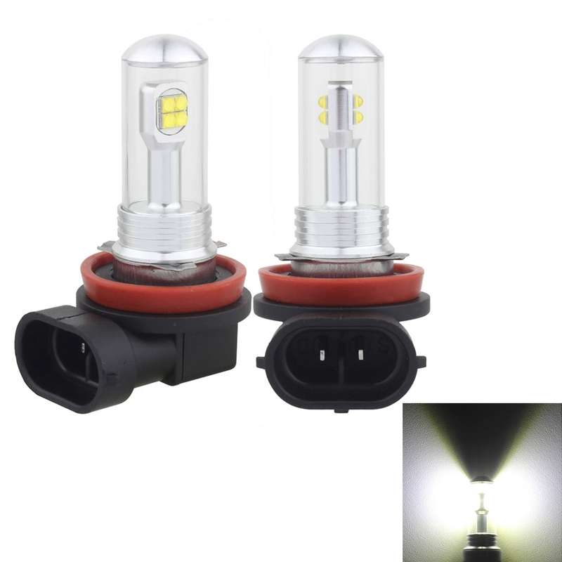 2 PCS H8/H11 40W 800 LM 6000K 8 LEDs Car Fog Lights, DC 12V(White Light)