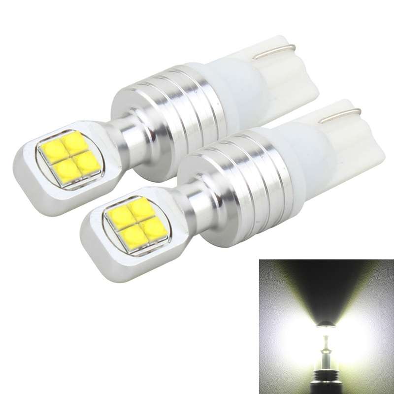 2 PCS T10 40W 800 LM 6000K Car Clearance Light Reading Light License Light with 8 Lamp, DC 12V(Whit