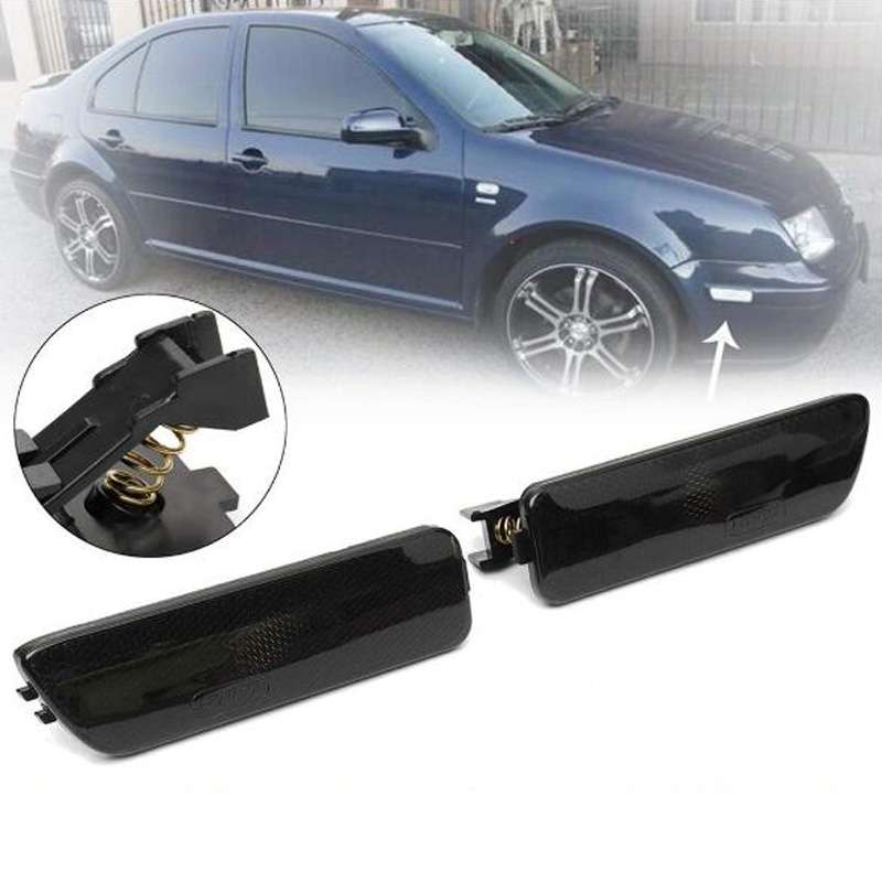 2 PCS Front Bumper Clearance Lights Housing without Bulb Replacement 1JM945071 / 1JM945072 for VW Go