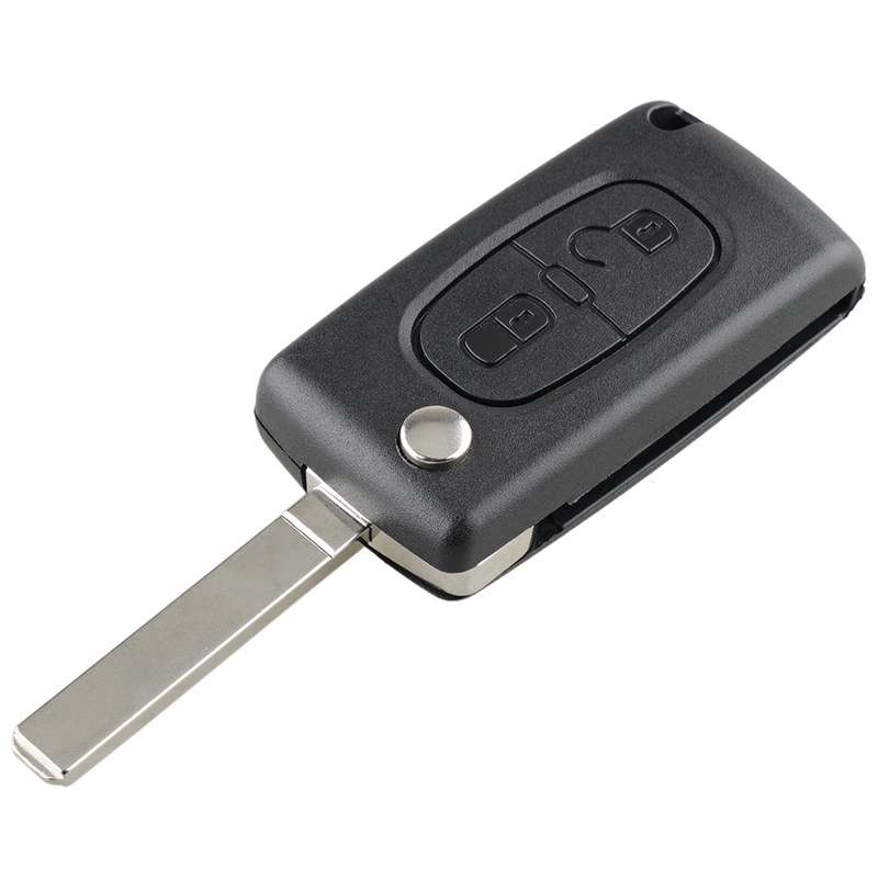 For PEUGEOT 2 Buttons Intelligent Remote Control Car Key with Integrated Chip & Battery & Holder, wi