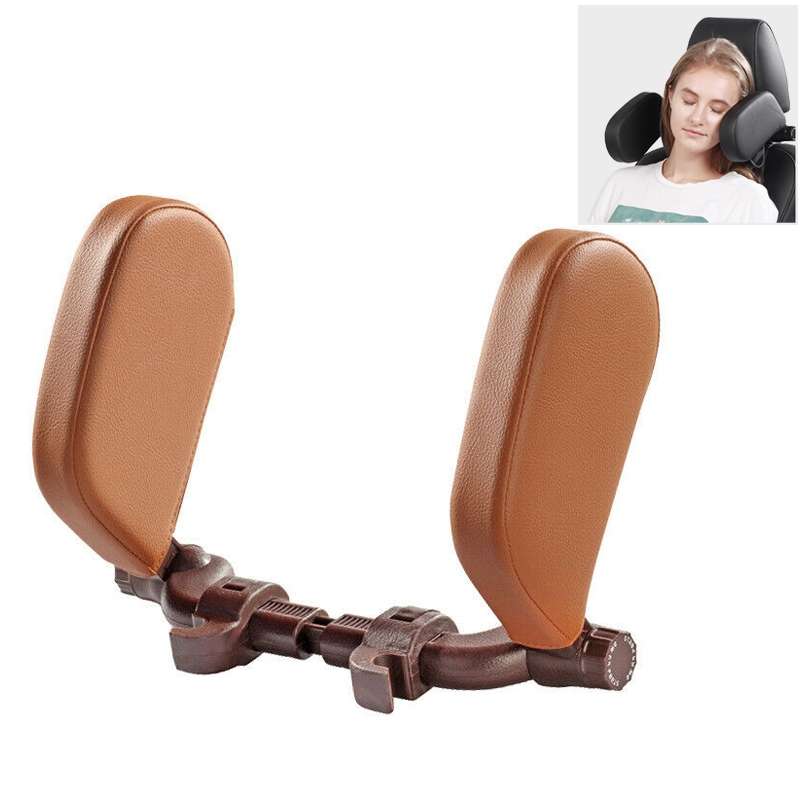 Car Seat Headrest Car Neck Pillow Sleep Side Headrest for Children and Adults (Black)